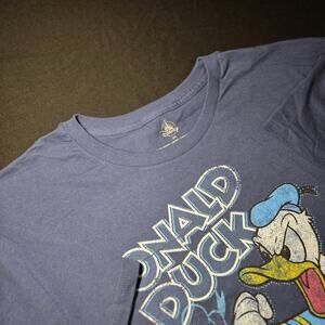Disney Store Donald Duck Shirt Mens 2XL Navy Blue Graphic Tee Cartoon Cotton